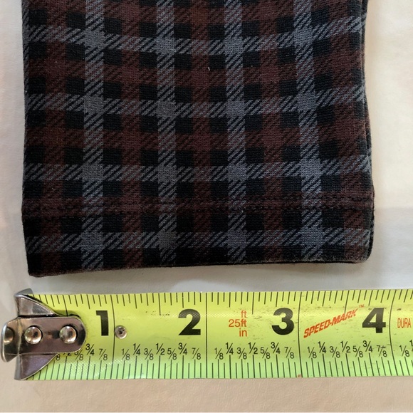 LOFT Plaid Ponte Leggings Gray Black Rust (XS) - Picture 9 of 12